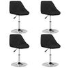vidaXL Sillas de comedor 4 unidades cuero sintético negro