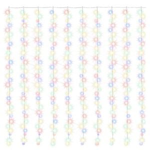 vidaXL Cortina de luces 3x3 m 300 LED de colores 8 funciones