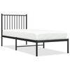 vidaXL Estructura cama sin colch&oacute;n con cabecero metal negro 75x190 cm