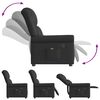 vidaXL Sillón reclinable de masaje eléctrico negro brillante
