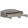 vidaXL Sof&aacute; cama nido tela gris taupe 80x200 cm