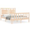 vidaXL Estructura de cama sin colch&oacute;n madera de pino maciza 120x200 cm