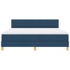 vidaXL Cama tipo Box Spring con colch&oacute;n Azul 180 x 200 cm tela