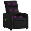 vidaXL Sill&oacute;n reclinable de masaje de piel sint&eacute;tica negra