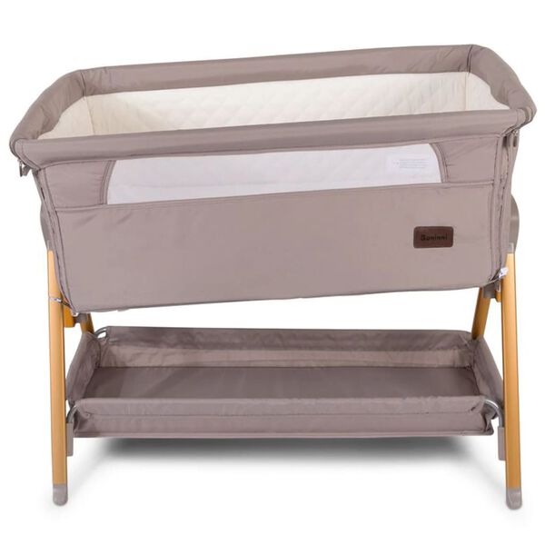 Baninni Cuna de colecho para beb&eacute;s 2 en 1 Elia 92x55x82 cm gris taupe