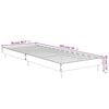 vidaXL Estructura de cama madera de ingenier&iacute;a blanco brillo 75x190 cm