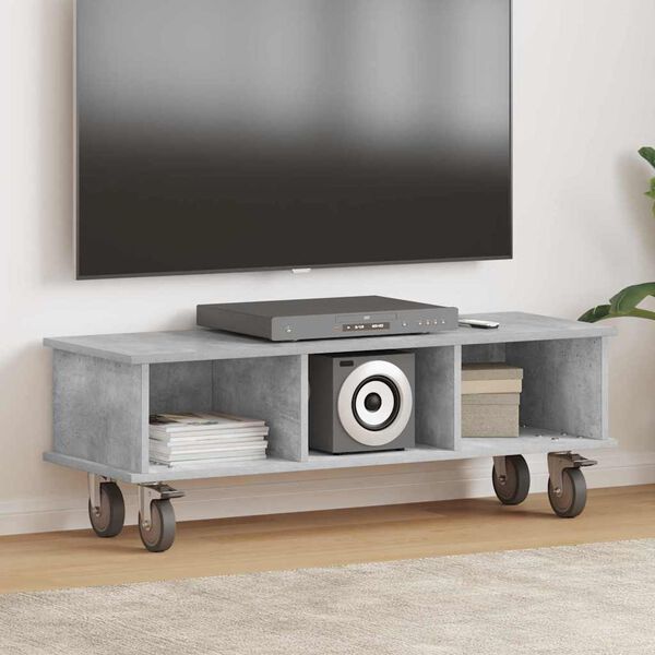 vidaXL Soporte de TV Gris Concreto 100 x 35 x 35 cm