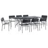 vidaXL Conjunto de Comedor de Jard&iacute;n 9 pcs Gris antracita Acero
