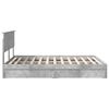 vidaXL Cama con almacenamiento con cabecera Gris Concreto 150 x 200 cm