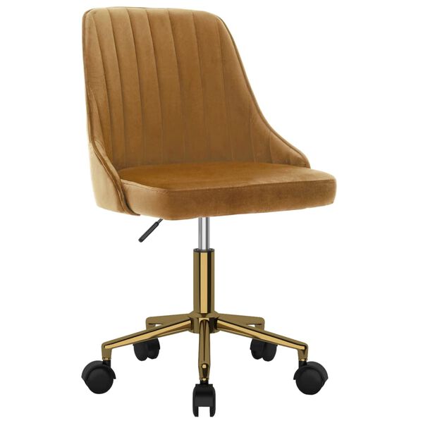 vidaXL Sillas de comedor giratorias 2 uds terciopelo marr&oacute;n