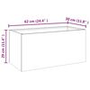 vidaXL Jardinera de acero corten 62x30x29 cm