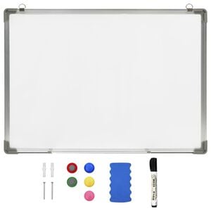 vidaXL Pizarra magn&eacute;tica de borrado en seco acero blanco 70x50 cm