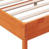 vidaXL Cama sin colch&oacute;n madera maciza de pino marr&oacute;n cera 180x200 cm