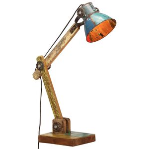 vidaXL L&aacute;mpara escritorio industrial redonda multicolor E27 23x18x95cm
