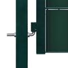 vidaXL Puerta de valla de PVC y acero verde 100x81 cm