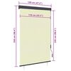 vidaXL Estor enrollable de exterior color crema 120x250 cm