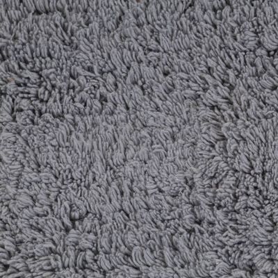 vidaXL Conjunto de alfombras de baño de tela 2 piezas gris