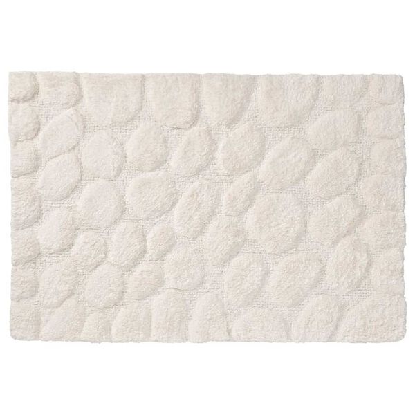 Sealskin Alfombra de ba&ntilde;o Pebbles algod&oacute;n marfil 60x90 cm