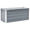 vidaXL Arriate de jard&iacute;n de acero galvanizado gris 100x40x45 cm
