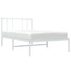 vidaXL Estructura cama sin colch&oacute;n con cabecero metal blanco 90x200 cm