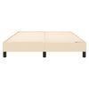 vidaXL Estructura de cama con somier tela color crema 140x200 cm