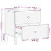 vidaXL Mesita de noche de madera maciza de mango negra 40x33x46 cm