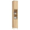 vidaXL Armario de ba&ntilde;o madera contrachapada roble Sonoma 30x30x190 cm