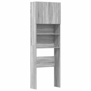 vidaXL Armario de lavadora madera ingenier&iacute;a gris sonoma 64x24x190 cm