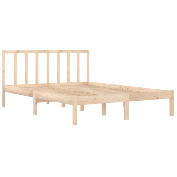 vidaXL Estructura de cama madera maciza de pino 150x200 cm