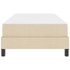 vidaXL Cama tipo Box Spring con colch&oacute;n Crema 90 x 200 cm tela