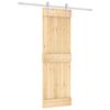 vidaXL Puerta Corredera 70 x 210 cm Natural y Blanco