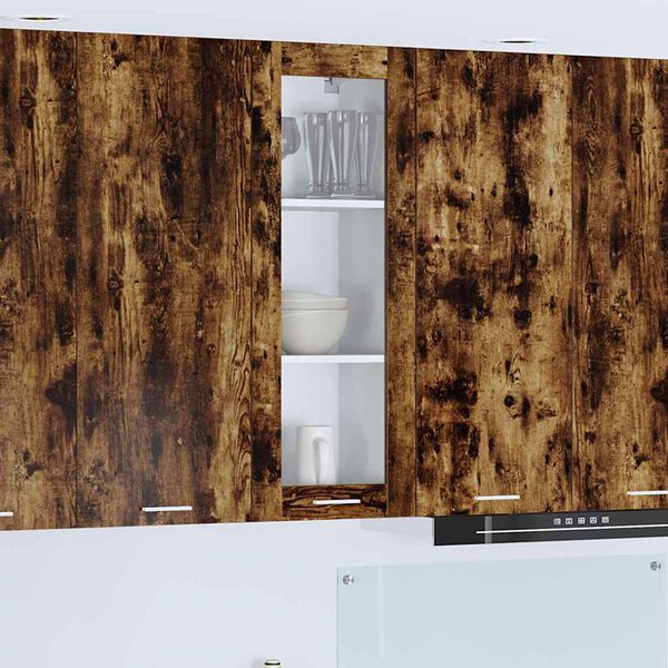 vidaXL Mueble colgante con puerta Roble ahumado 40 x 31 x 100 cm