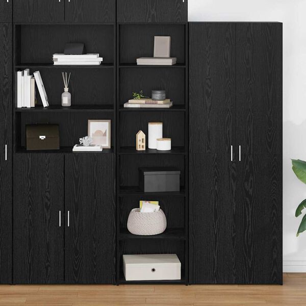 vidaXL Armario Roble Negro 50 x 41 x 185 cm Madera contrachapada