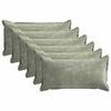 vidaXL Funda de almohada 6 uds. HOUTEN Verde 40 x 80 cm Tela Chenille
