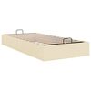vidaXL Estructura de cama otomana sin colchón tela crema 90x200cm