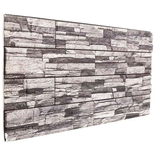 vidaXL Paneles de pared 3D 10 unidades EPS gris claro 100x50 cm