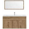 vidaXL Juego de muebles baño 3 piezas madera ingeniería roble artisan