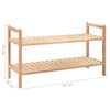 vidaXL Zapatero de madera maciza de nogal 69x26x40 cm