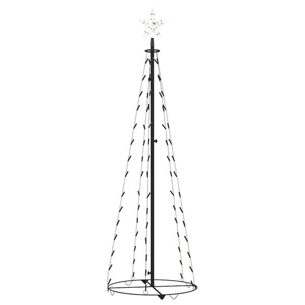 vidaXL &Aacute;rbol de Navidad c&oacute;nico 84 LED blanco c&aacute;lido 50x150 cm