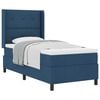 vidaXL Cama tipo Box Spring con coj&iacute;n Manual Azul 190 x 90 cm tela
