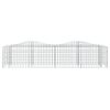 vidaXL Arriate de gaviones forma arco hierro galvanizado 200x50x50 cm