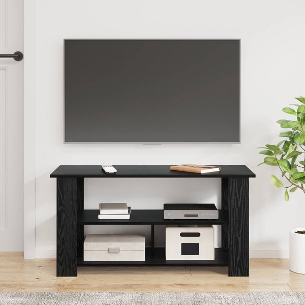 vidaXL Soporte para TV Roble Negro 100 x 40 x 50 cm