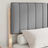 vidaXL Estructura de Cama con Cabecera Tapizada Gris Claro