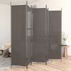 vidaXL Biombo divisor de 5 paneles de tela gris antracita 250x220 cm