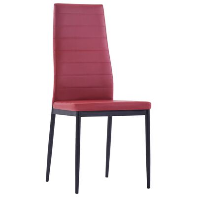vidaXL Conjunto de mesa y sillas de comedor 5 piezas color vino tinto