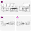vidaXL Conjunto de sof&aacute;s de exterior con coj&iacute;n 6 pcs Natural y negro