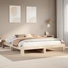 vidaXL Estructura de cama sin colch&oacute;n madera maciza de pino 200x200 cm