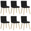 vidaXL Sillas de comedor giratorias 6 unidades tela negras