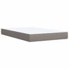 vidaXL Cama box spring con colch&oacute;n tela gris taupe 120x200 cm