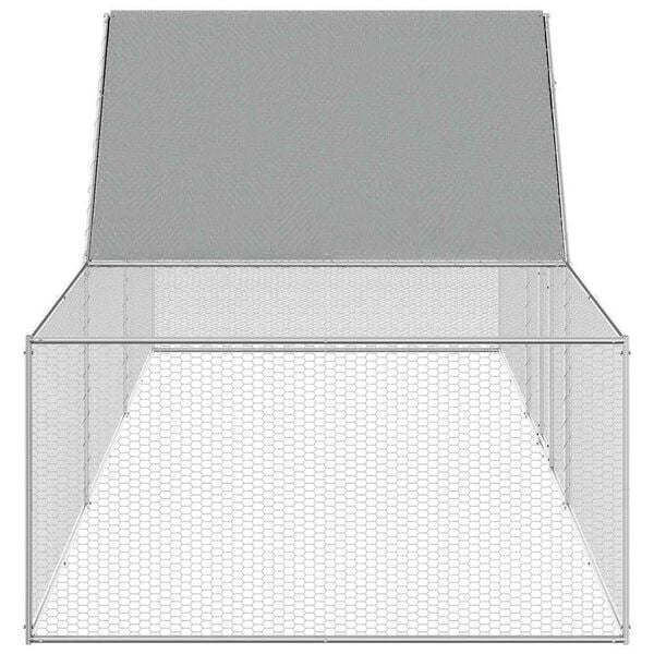 vidaXL Gallinero acero galvanizado 5x1x1,5 m